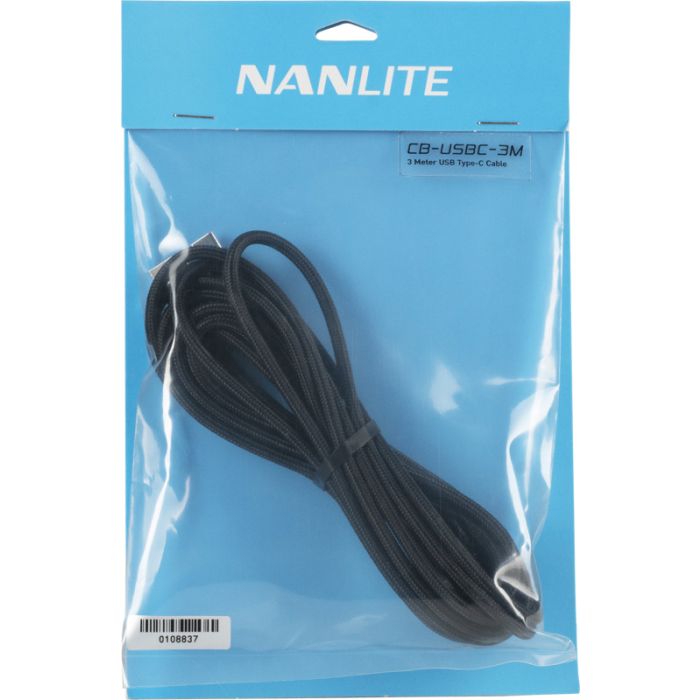 Nanlite USB to USB-C 3 Meter Connecting Cable (CB-USBC-3M) Nanlite USB to USB-C 3 Meter Connecting Cable (CB-USBC-3M)
