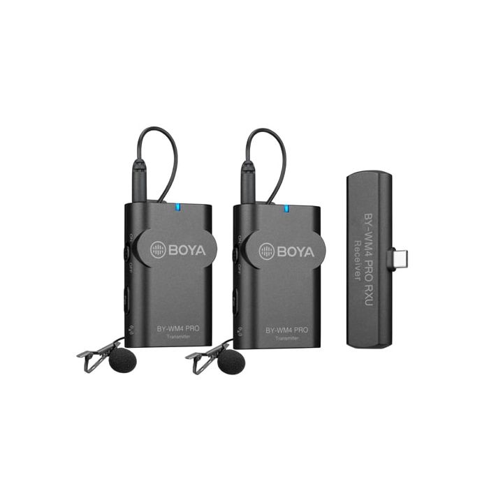 Boya BY-WM4 Pro-K6 2.4 GHz Wireless Microphone System For Android and other Type-C Devices Boya BY-WM4 Pro-K6 2.4 GHz Wireless Microphone System For Android and other Type-C Devices