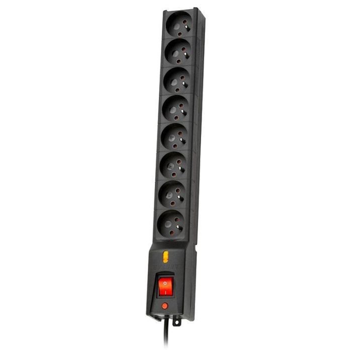 Lestar LX 810 x8 Outlet Black 3m (5901966004055) strāvas pagarinātājs Lestar LX 810 x8 Outlet Black 3m (5901966004055) strāvas pagarinātājs