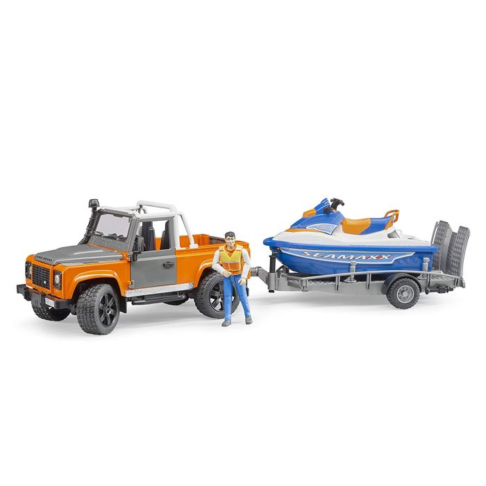 Bruder Land Rover Defender With Pendant, Under the Sea and Personality Scooter (02599) Bruder Land Rover Defender With Pendant, Under the Sea and Personality Scooter (02599)