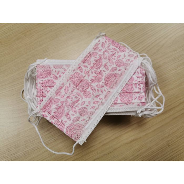 Medical Flower Pink Face Masks 60 pieces in a box Medical Flower Pink Face Masks 60 pieces in a box