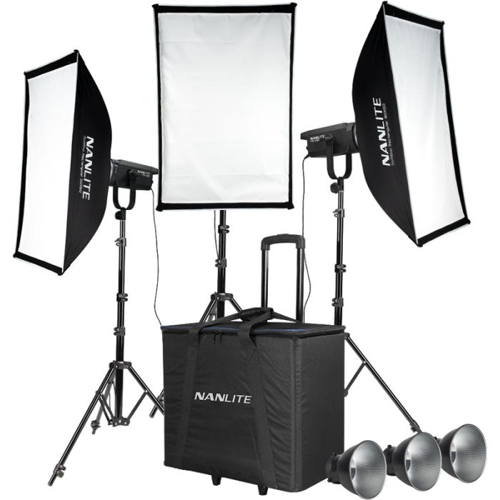 Nanlite FS-150 LED 3 Light Kit With Stand