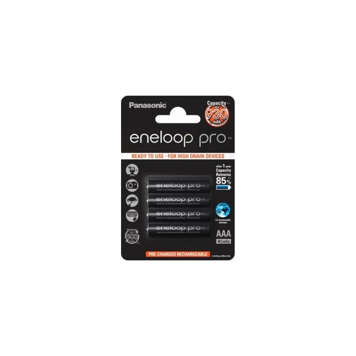 Panasonic Eneloop Pro R03/AAA 930mAh, 4 Pcs, Box (BK-4HCDE-BOX) Panasonic Eneloop Pro R03/AAA 930mAh, 4 Pcs, Box (BK-4HCDE-BOX)