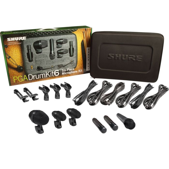 Shure PGADRUMKIT6 PG Alta Drum Microphone Kit 6 - The Extended Package Shure PGADRUMKIT6 PG Alta Drum Microphone Kit 6 - The Extended Package