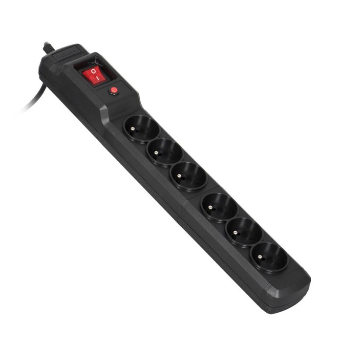 Activejet COMBO 6GN 3M black power strip with cord Activejet COMBO 6GN 3M black power strip with cord