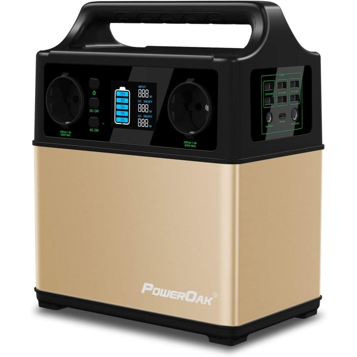 PowerOak 400Wh Portable Energy Storage with Lithium-Ion Cell Solar GeneratorChargeable via Wall Socket Solar Cells 12V Vehicle Lighter Socket PowerOak 400Wh Portable Energy Storage with Lithium-Ion Cell Solar GeneratorChargeable via Wall Socket Solar Cells 12V Vehicle Lighter Socket