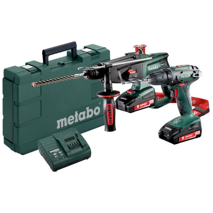 Metabo 18V Combo: Drill BS 18 + Combination Hammer KHA 18 LTX (685083000) Metabo 18V Combo: Drill BS 18 + Combination Hammer KHA 18 LTX (685083000)