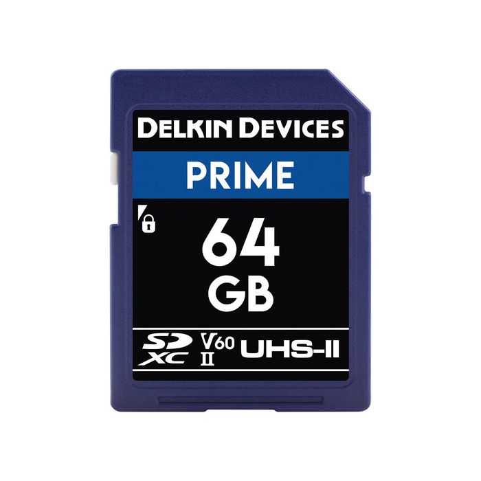 Delkin Devices Prime SDXC 64GB 1900x 300/100 MB/s Class 10/U3/V60 (DDSDB190064G)