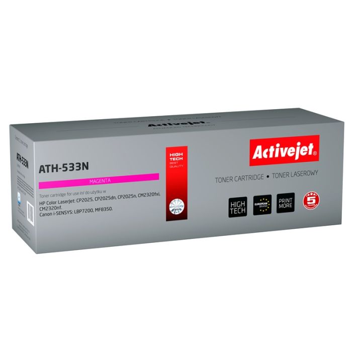 Activejet ATH-533N toner for HP printer HP 304A CC533A, Canon CRG-718M replacement Supreme 3200 pages magenta Activejet ATH-533N toner for HP printer HP 304A CC533A, Canon CRG-718M replacement Supreme 3200 pages magenta
