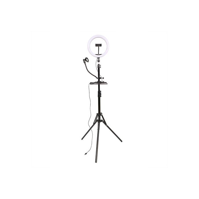 StudioKing LED Vlog Set SK-K190 with Ring Lamp and Microphone Holder