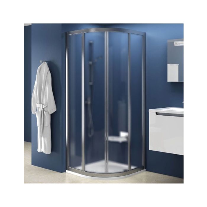 Ravak Shower Corner SKCP4-80 Satin + Glass Grape (3114OU02ZG)