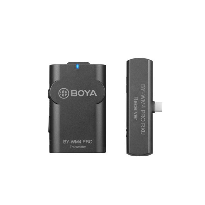 Boya BY-WM4 Pro-K5 2.4 GHz Wireless Microphone System For Android and other Type-C Devices Boya BY-WM4 Pro-K5 2.4 GHz Wireless Microphone System For Android and other Type-C Devices