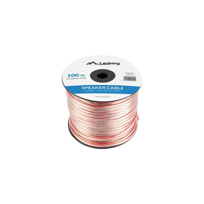 LANBERG Speaker cable 2x4.0mm2 100m transparent (SC-2X40-10CC-1000-TR) LANBERG Speaker cable 2x4.0mm2 100m transparent (SC-2X40-10CC-1000-TR)