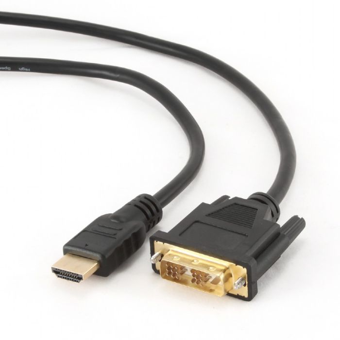 Gembird HDMI to DVI Male-Male Cable with Gold-Plated Connectors, 1.8m (CC-HDMI-DVI-6) Gembird HDMI to DVI Male-Male Cable with Gold-Plated Connectors, 1.8m (CC-HDMI-DVI-6)