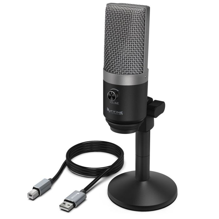 Fifine K670 silver condenser microphone / USB Fifine K670 silver condenser microphone / USB