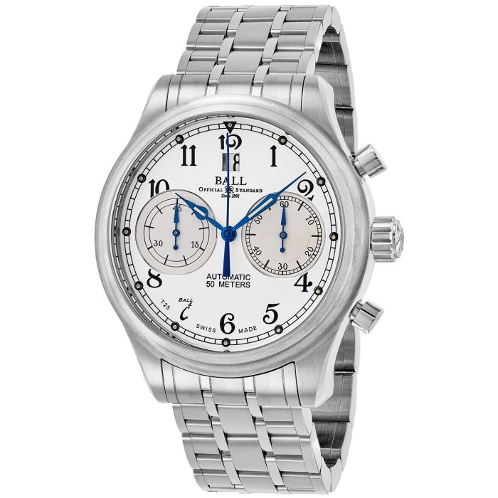 Ball Trainmaster Cannonball Men's Watch CM1052D-S1J-WH Ball Trainmaster Cannonball Men's Watch CM1052D-S1J-WH
