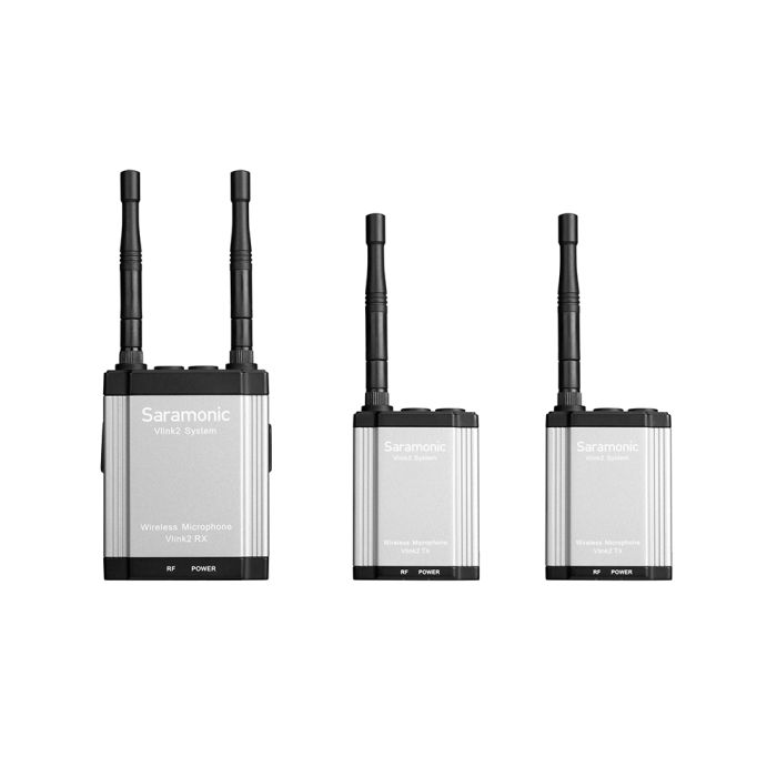 Saramonic Vlink2 Kit2 (TX+TX+RX) 2.4 GHz Wireless Microphone System Saramonic Vlink2 Kit2 (TX+TX+RX) 2.4 GHz Wireless Microphone System