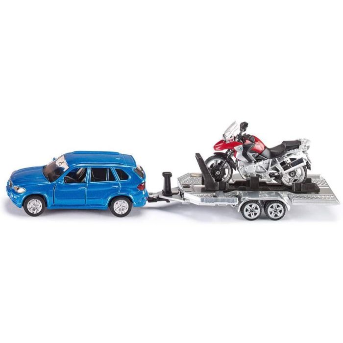 Siku Car with trailer and motorbike (2547) Siku Car with trailer and motorbike (2547)