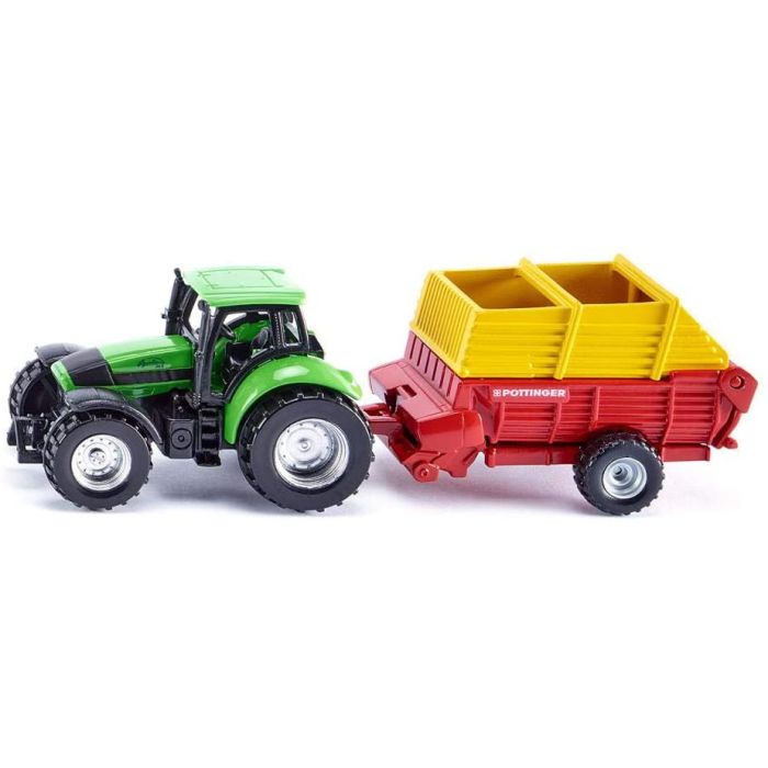 Siku Tractor with Pottinger loader wagon (1676) Siku Tractor with Pottinger loader wagon (1676)