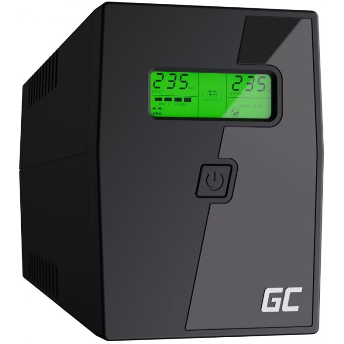 Green Cell UPS01LCD UPS 360W 600VA 2-AC Outlets Green Cell UPS01LCD UPS 360W 600VA 2-AC Outlets