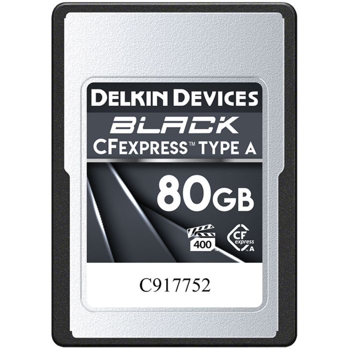 Delkin Devices 80GB BLACK CFexpress Type A Memory Card (DCFXABLK80) Delkin Devices 80GB BLACK CFexpress Type A Memory Card (DCFXABLK80)