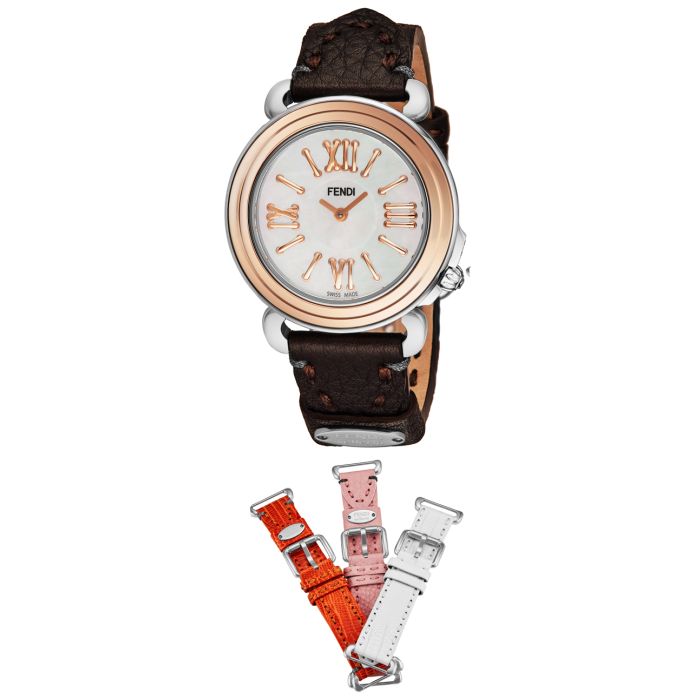 Fendi Selleria 3 Additional Straps Set With Ladies Watch F8012345H0-SET2 Fendi Selleria 3 Additional Straps Set With Ladies Watch F8012345H0-SET2