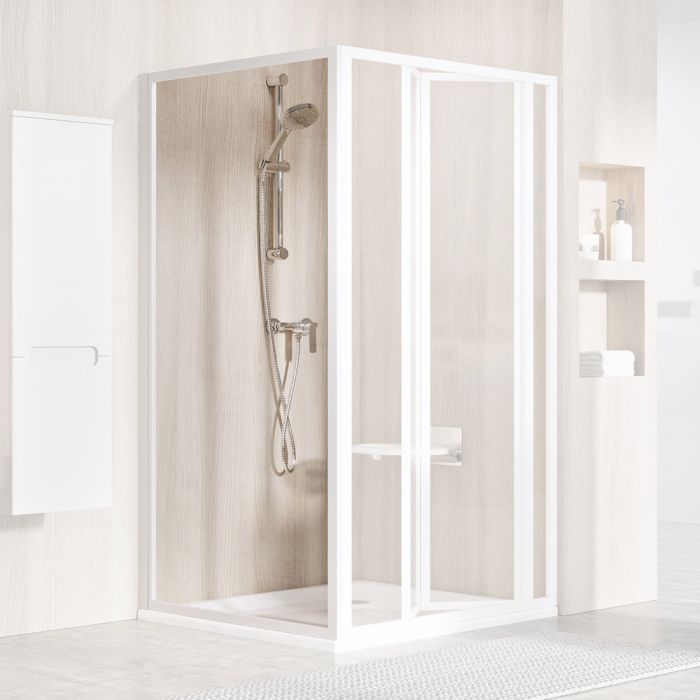 Ravak Shower Fxed Wall PSS-80 195 White + Glass Transparent (940401O2Z1) Ravak Shower Fxed Wall PSS-80 195 White + Glass Transparent (940401O2Z1)