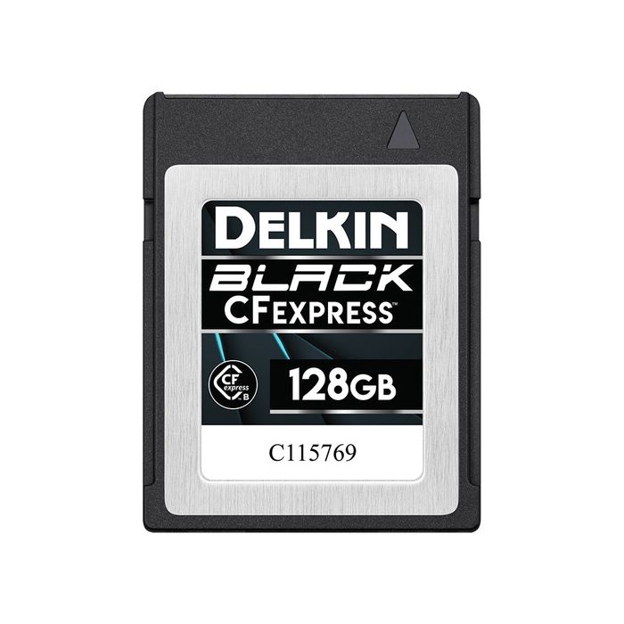 Delkin Devices CFexpress Type B BLACK 128GB Memory Card 1760MB/s Read, 1710MB/s Write (DCFXBLK128)