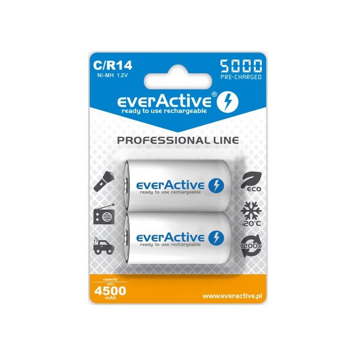 everActive Ni-MH R14 C 5000 mAh Professional Line (EVHRL14-5000) everActive Ni-MH R14 C 5000 mAh Professional Line (EVHRL14-5000)
