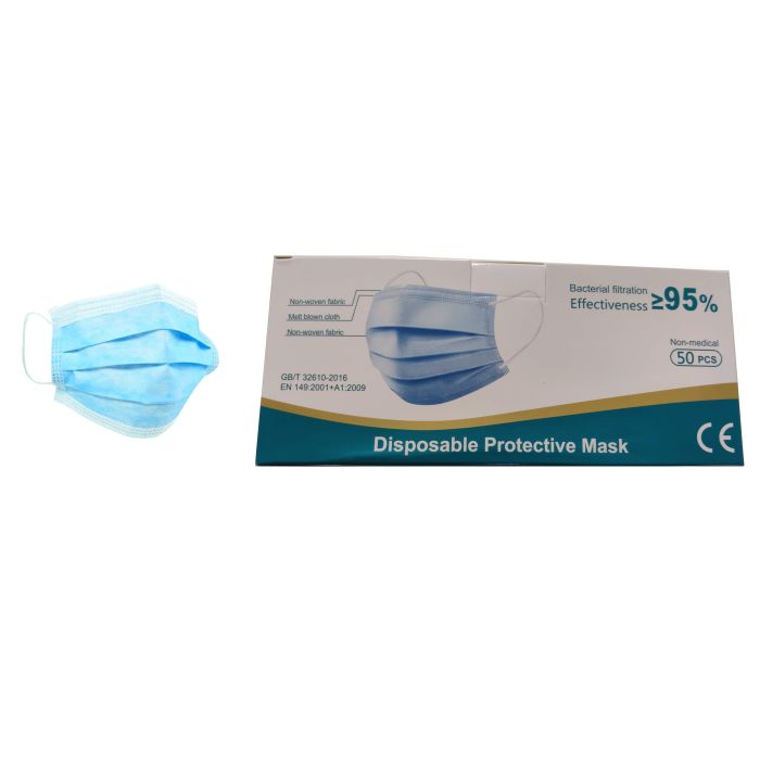 Ahhui Disposable Face Mask with Ear Loops 50 pieces in a box Ahhui Disposable Face Mask with Ear Loops 50 pieces in a box