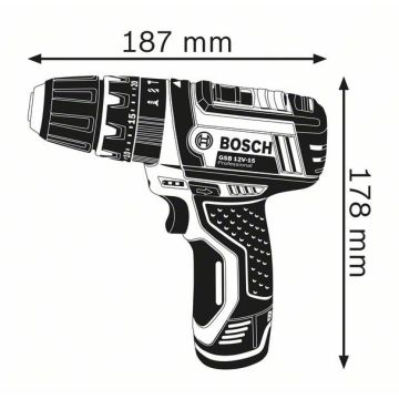 Bosch GSB 12V-15, 2x2.0Ah L-boxx (06019B6906)