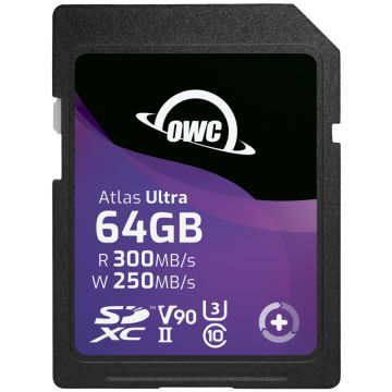 OWC SD Atlas S Ultra SDXC UHS-II R300/W250 (V90) 64GB OWCSDV90U0064