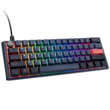 Ducky One 3 Cosmic Blue Mini Gaming Keyboard, RGB LED - MX-Blue (US) (DKON2161ST-CUSPDCOVVVC2)
