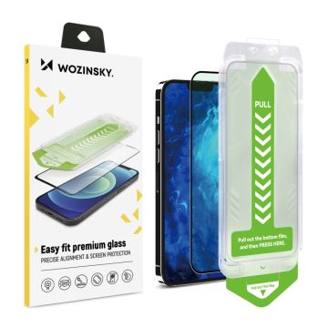Wozinsky 9H tempered glass with mounting frame for iPhone 14 Wozinsky Premium Glass - Black