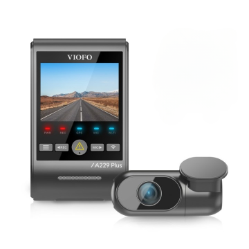 VIOFO A229 Plus 2CH Front and Rear 2K+2K HDR 5GHz Wi-Fi GPS Voice Control Dual Dash Camera with Sony STARVIS 2 Sensor