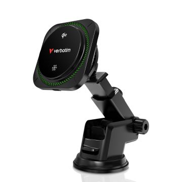 Verbatim Charge n Drive Qi2 Magnetic Wireless Car Charger RGB black