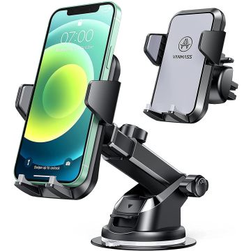 VANMASS Mobile Phone Holder for Cars / Ventilation and Suction Cup Holder 3-in-1
