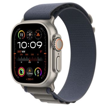 Apple Watch Ultra 2 GPS + Cellular 49mm Titanium Case with Blue Alpine Loop (Small) MREK3