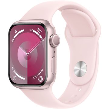 Apple Watch Series 9 GPS 41mm Pink Aluminium Case with Light Pink Sport Band (S/ M) MR933