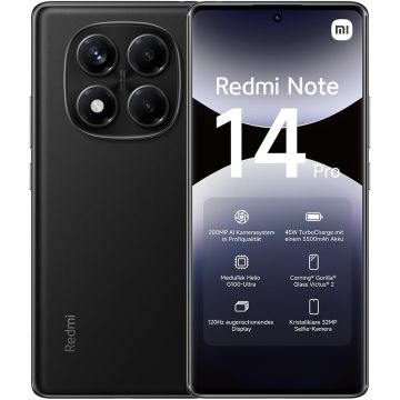 Xiaomi Redmi Note 14 Pro 4G 8GB RAM 256GB Midnight Black