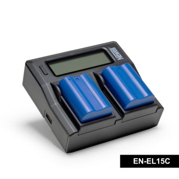 Newell Supracell Set 1x DC-LCD 2x SupraCell Protect EN-EL15C Battery for Nikon