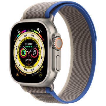 Apple Watch Ultra Titanium 49mm Cellular Blue/Gray Trail Loop S/M MNHL3FD/A