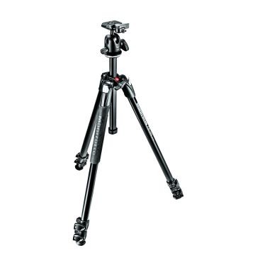 Manfrotto 290 Xtra Aluminium 3 Section Tripod Kit With Ball Head (MK290XTA3-BH)