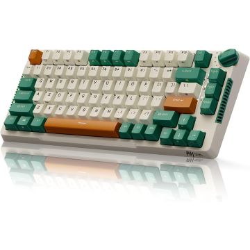 Royal Kludge RH81 Time machine Wireless Mechanical Keyboard | 75%, Hot-swap, RGB, Sky Cyan Switches, US