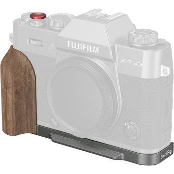 SmallRig 5668 L-Shaped Mount Plate with Wooden Handle for Fujifilm X-T30 / T30 II / T30 III Charcoal