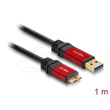 Delock Cable USB 3.0 Type-A Plug to USB 3.0 Type Micro-B Plug 1 m Premium (82760)