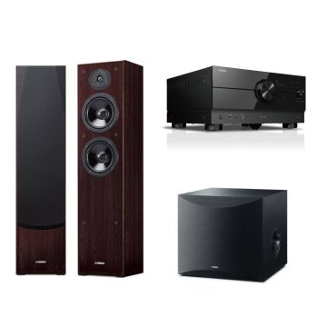 Yamaha RX-V4A + NS-F51 Walnut (Set of 2) + NS-SW100