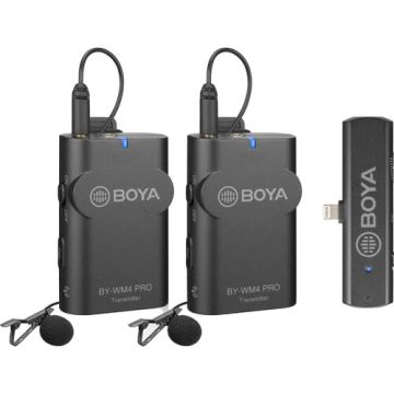 Boya BY-WM4 Pro-K4 Dual-Channel Digital Wireless Microphone System for iOS Devices