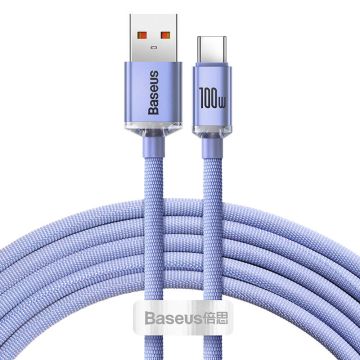Baseus Crystal Shine cable USB to USB-C 5A 1.2m Purple (CAJY000405)