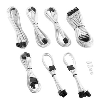 CableMod C-Series Pro ModMesh 12VHPWR Cable Kit for Corsair RM, RMi, RMx (Black Label) - white (CM-PCSR-16P3KIT-NKW-R)